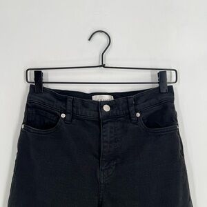 Frame Le Palazzo High Waisted Wide Leg Flared Jeans In Film Noir